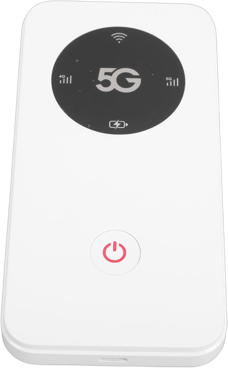 5G Portable Mobile Hotspot, Experience Fast Internet with Travel 5G Hotspot, Nano SIM Slot, 6100mAh Battery for 16 Devices Simultaneously, WiFi 6 Support