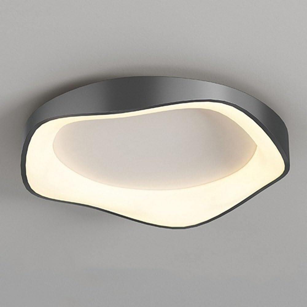 Three-Color Dimming Ceiling Light Side Emitting Design Lighting Ceiling Lamp Creative Modern Minimalist Flat Ceiling Light Fixture for Living Room Bedroom Dining Room Study Room(Dark,52cm)