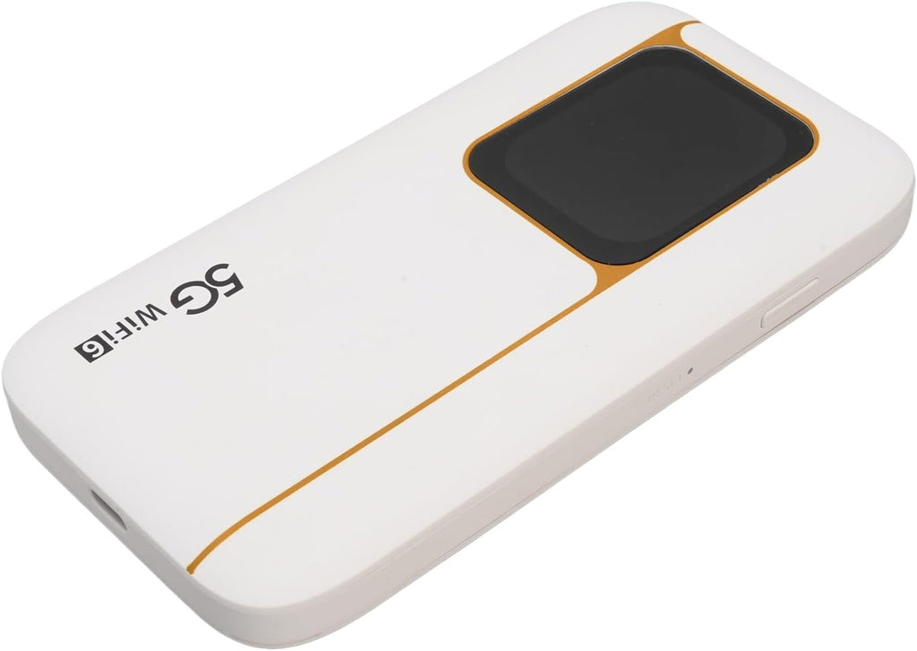 Fast 5G Mobile Hotspot WiFi 6 Router 7100mAh Portable Router IP67 Design Material ABS White 5.35x2.83x0.63in