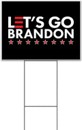 Let's Go Brandon (18' x 24') Yard Sign, Quantity Discounts, Multi-Packs, Includes Metal Step Stake, Bandit, Lawn Sign, Advertising, USA |Trump, Biden, Political, MAGA, Republican, Election