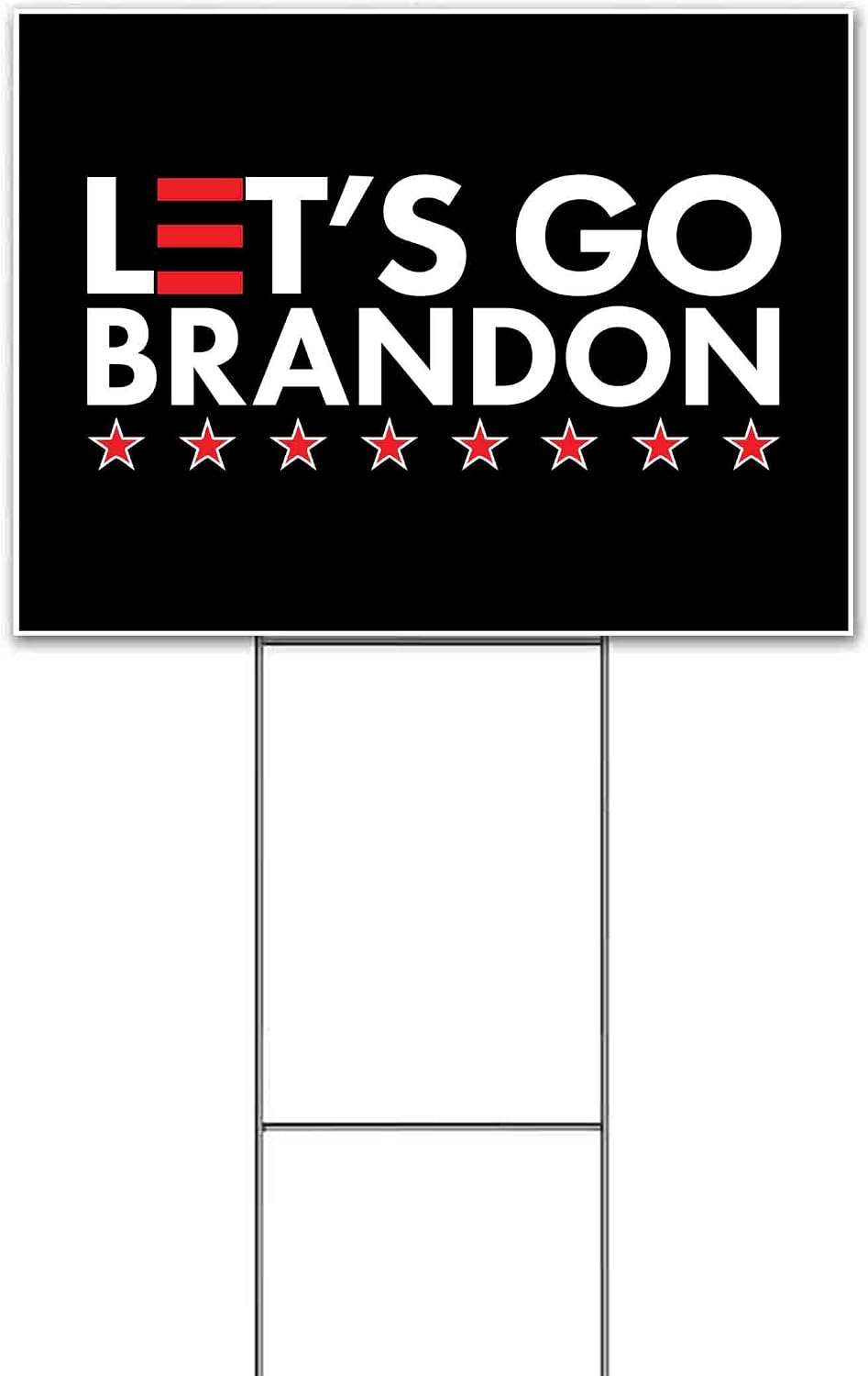 Let's Go Brandon (18' x 24') Yard Sign, Quantity Discounts, Multi-Packs, Includes Metal Step Stake, Bandit, Lawn Sign, Advertising, USA |Trump, Biden, Political, MAGA, Republican, Election