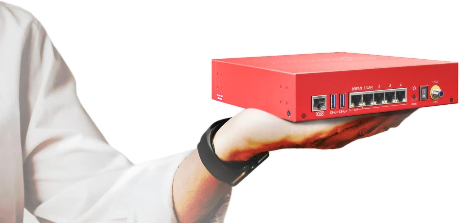WatchGuard Firebox T125-W with 5 Year Standard Support - Wi-Fi 7 Firewall, 1x 2.5Gb + 4X 1Gb Ports, High-Speed Security for Remote Offices (WGT126005)