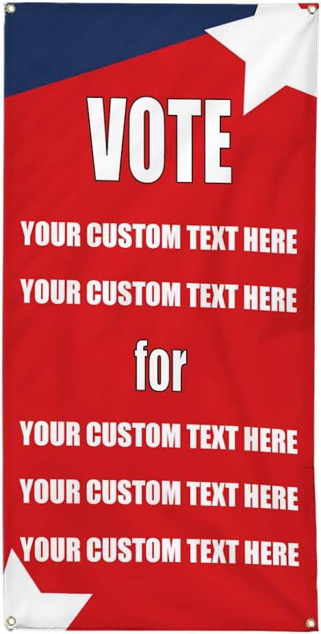 Custom Vertical Vinyl Banner Multiple Sizes Vote Elect Election State Representative Political Outdoor Weatherproof Industrial Yard Signs 10 Grommets 144x60Inches