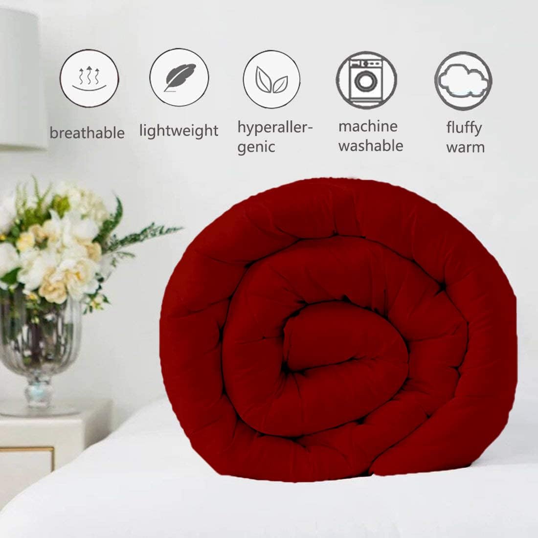 Super Soft 1000-TC All Season Down Alternative Comforter & 2pc Pillow Shams Super King (98' x 108') Inches Decorative Pintuck Comforter 100% Egyptian Cotton 600-GSM Fill & 8-Corner Tabs