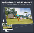【No HDD】 15'' LCD Wireless WiFi NVR 16 Channels Network Video Recorder, Built-in WiFi Router and Speaker, Supports up to 6TB HDD, Work with Hiseeu Wireless Camera, 24/7 Record
