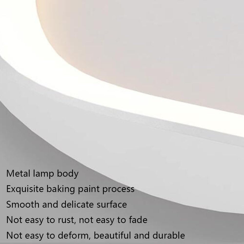 Three-Color Dimming Ceiling Light Side Emitting Design Lighting Ceiling Lamp Creative Modern Minimalist Flat Ceiling Light Fixture for Living Room Bedroom Dining Room Study Room(Dark,52cm)