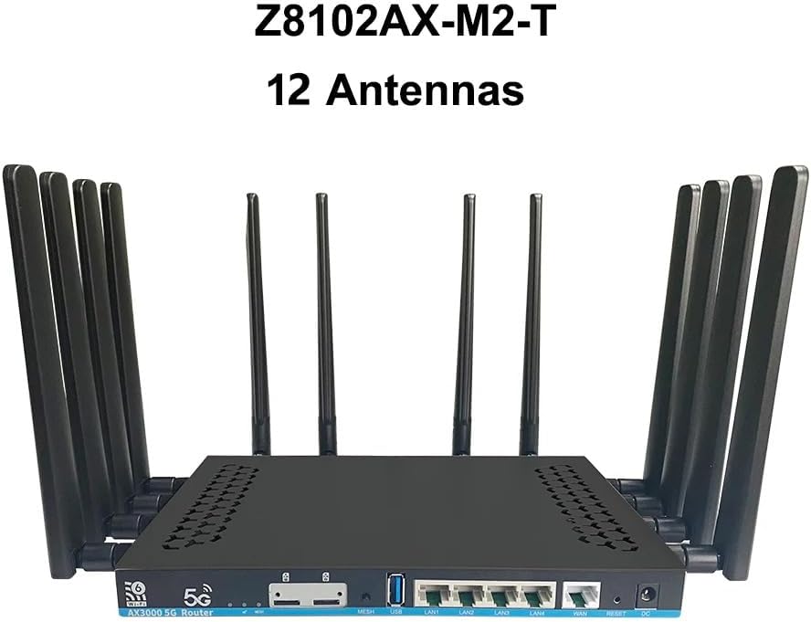 Dual SIM Card 5G Router 2*SIM Wifi6 3000Mbps Openwrt DDR4 1GB 4*LAN USB3.0 5G Modem MU-MIMO 4T4R Antenna WiFi Booster