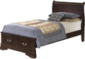 Glory Furniture Louis Phillipe Twin Storage Bed in Cappuccino