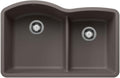 BLANCO 443102 Diamond 60/40 Low Divide Double Bowl Kitchen Sink, 32' L X 21' W - Volcano Gray
