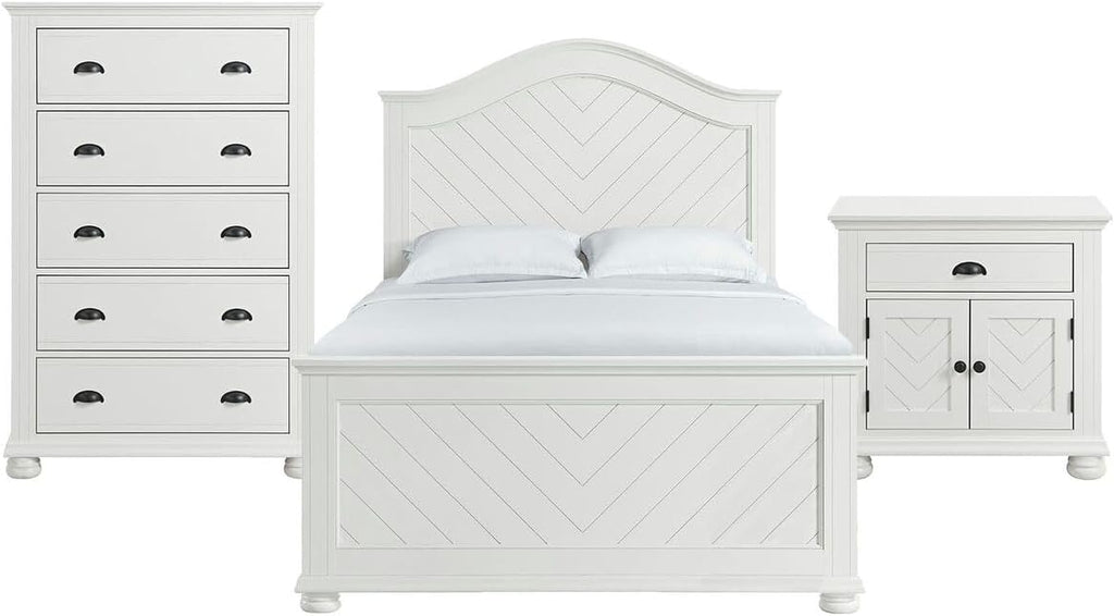 Picket House Furnishings Conaughey Full Panel 3PC Bedroom Set in White