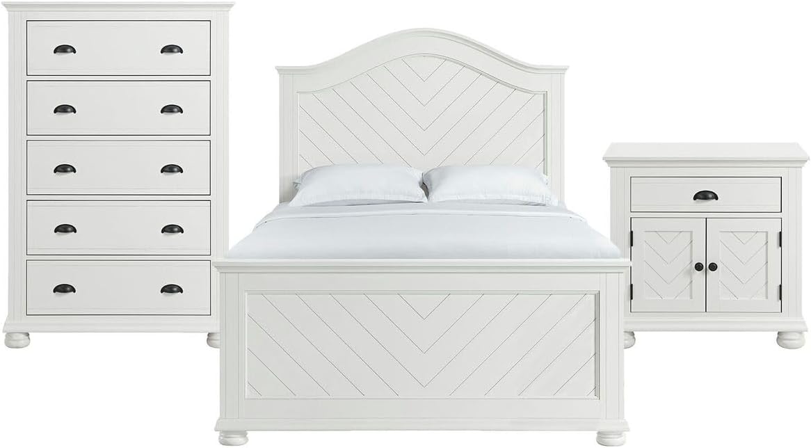Picket House Furnishings Conaughey Full Panel 3PC Bedroom Set in White