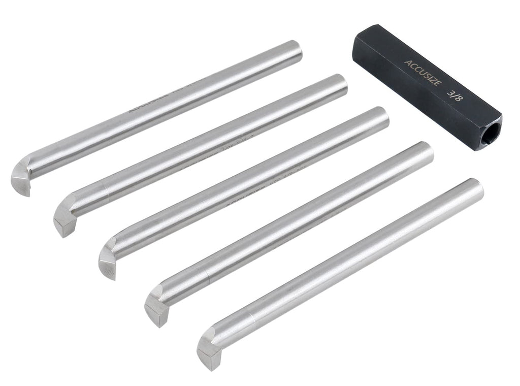 Accusize Industrial Tools 3/8 inch 6 pcs H.S.S. Internal Threading and Boring Tool Set, 2663-2003