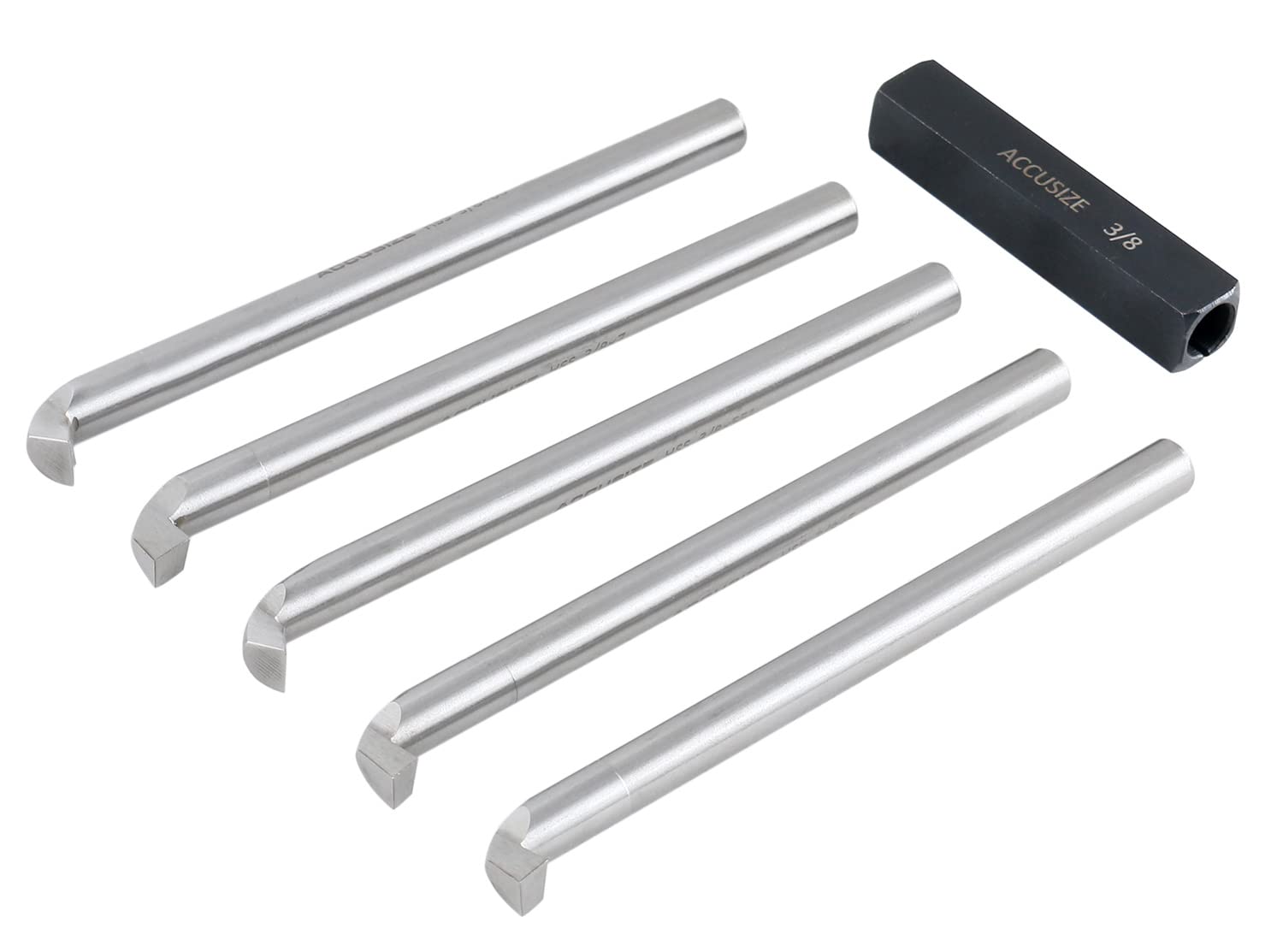 Accusize Industrial Tools 3/8 inch 6 pcs H.S.S. Internal Threading and Boring Tool Set, 2663-2003