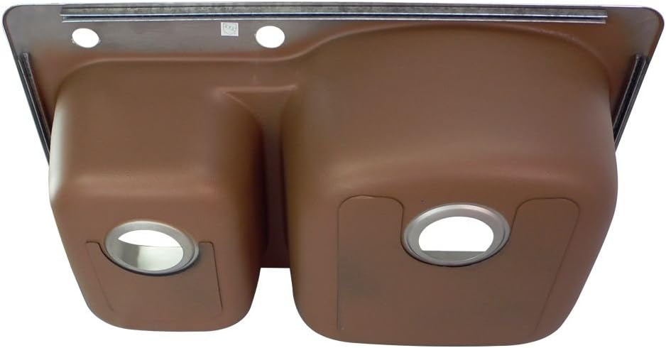 Transolid CTDD33229-1 Classic 33-in x 22 1/64-in x 9-in Offset 75/25 Double Basin Drop-in Stainless Steel Kitchen Sink with 1 Faucet Hole