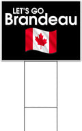 Let's Go Brandeau Flag (18' x 24') Yard Sign, Quantity Discounts, Multi-Packs, Includes Metal Step Stake, Bandit, Lawn Sign, Advertising, USA | Trump, Political, Politics, Republican, Flag