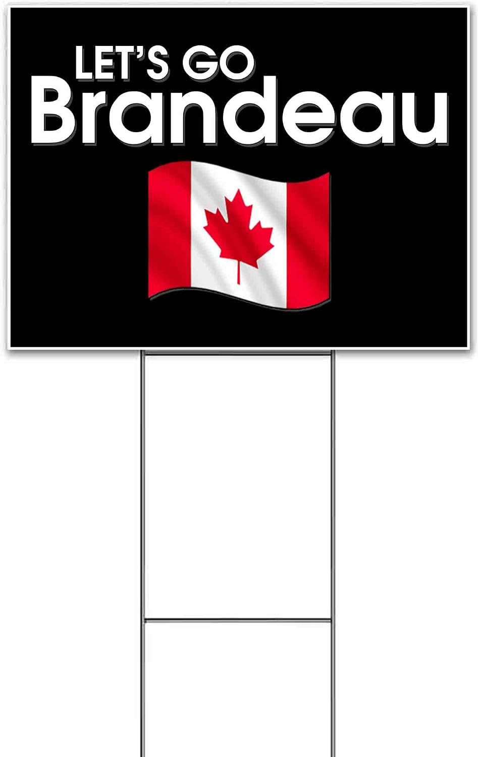 Let's Go Brandeau Flag (18' x 24') Yard Sign, Quantity Discounts, Multi-Packs, Includes Metal Step Stake, Bandit, Lawn Sign, Advertising, USA | Trump, Political, Politics, Republican, Flag