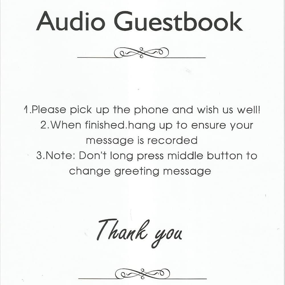 Audio GuestBook Telephone with Classic Retro Craftsmanship for Confessional Wedding Birthday Party Special Events (Bronze)