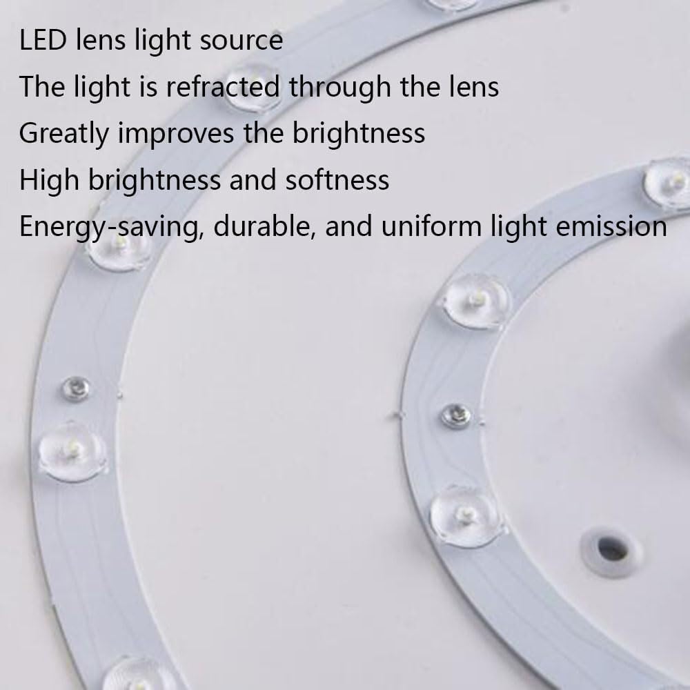 Wooden LED Flat Ceiling Lamp Ultra-Thin Atmosphere Lighting Ceiling Light Elegant Circular Panel Ceiling Light Fixture for Living Room Bedroom Dining Room Kitchen Study Room Corridor(30cm)