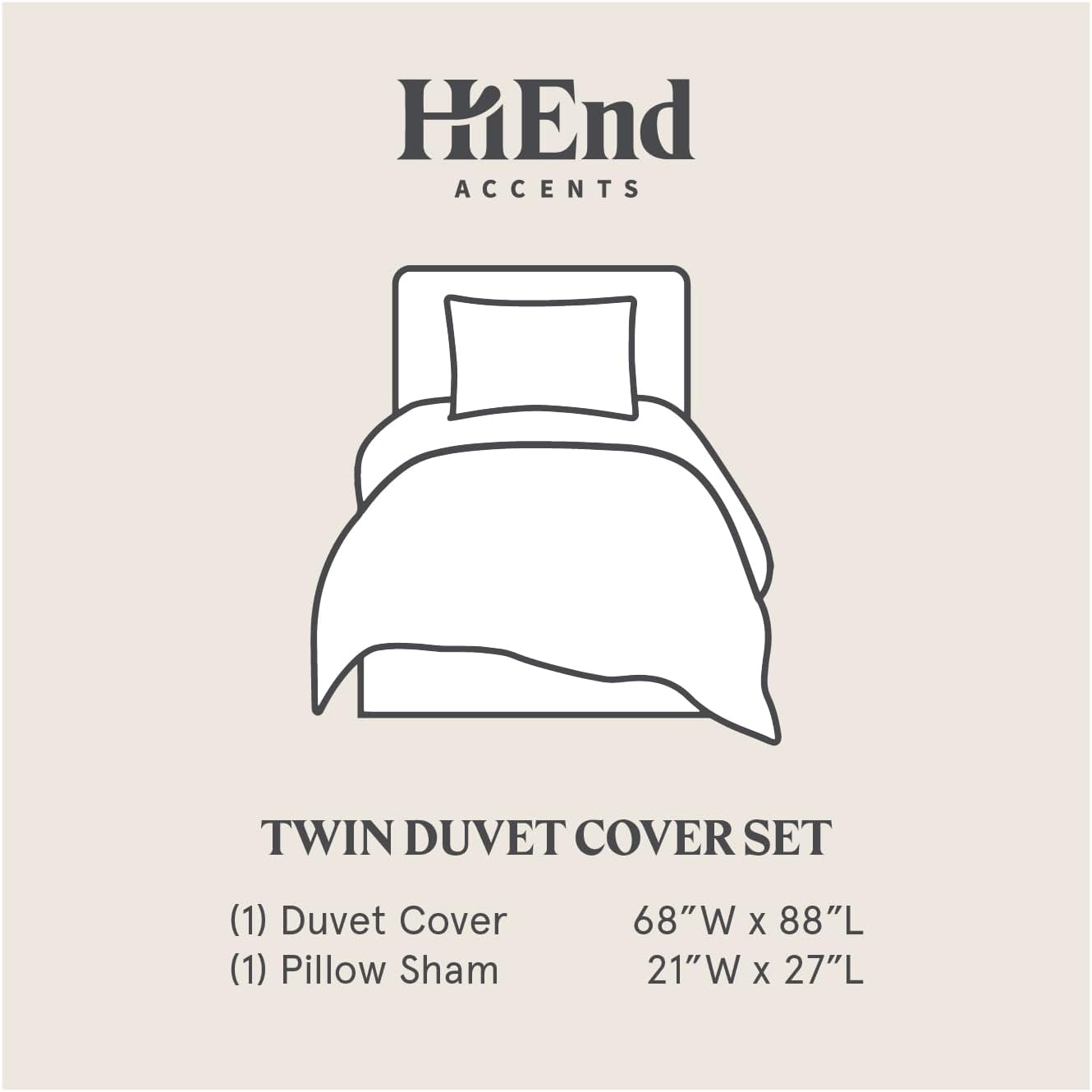 HiEnd Accents Tempe Matelassé 2 Piece Duvet Cover Set with Pillow Shams, Twin Size, Aztec Pattern, Textured Modern Rustic Southwestern Luxury Bedding, 1 Comforter Cover, 1 Pillowcase