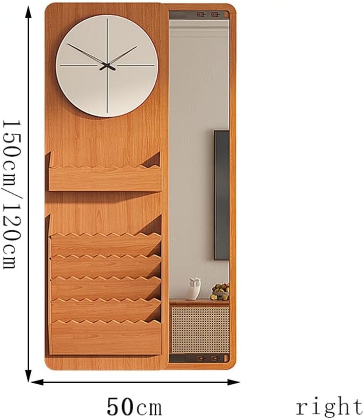 Makeup Table Vanity Wall-Mounted Sliding Dressing Mirror and Dressing Table Integrated, Bedroom Full-Length Mirror with Storage Bracket Vanity Desk(Color:B,Size:120CM)