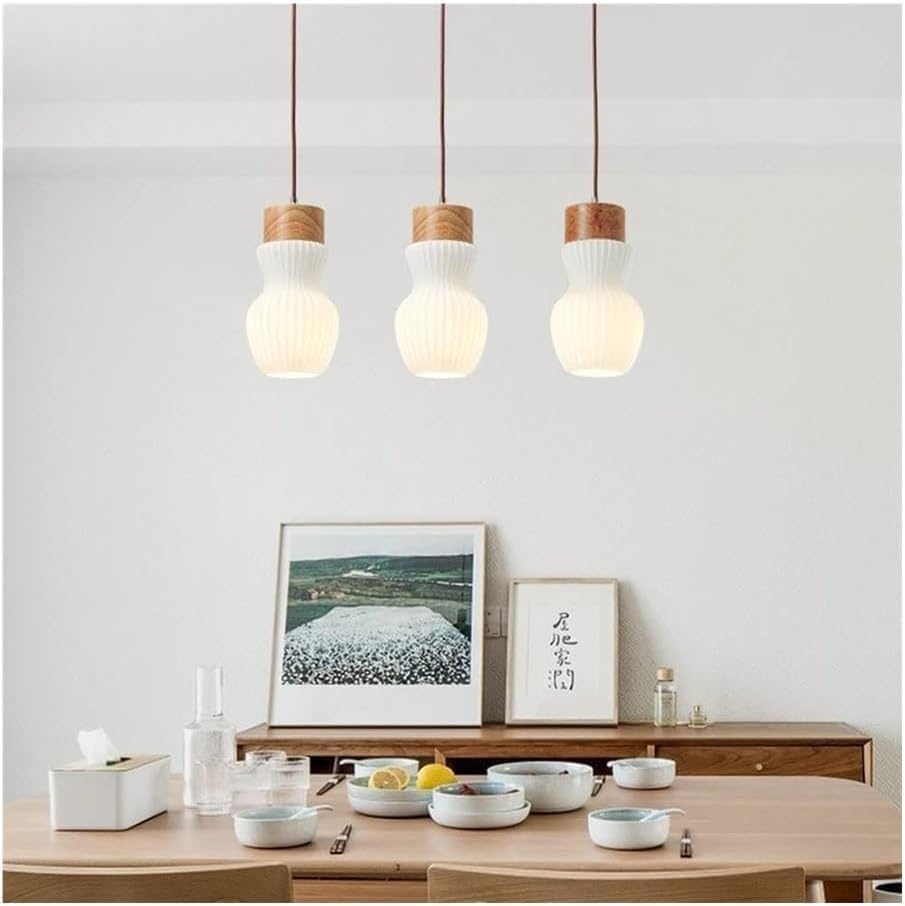 White Glass Shade Drop Ceiling Lamp E27 Bedroom Bedside Suspended Lamps Nordic Mini Chandelier Modern Kitchen Island Lighting Fixture for Restaurant Wood Pendant Ligh,Light Ceiling