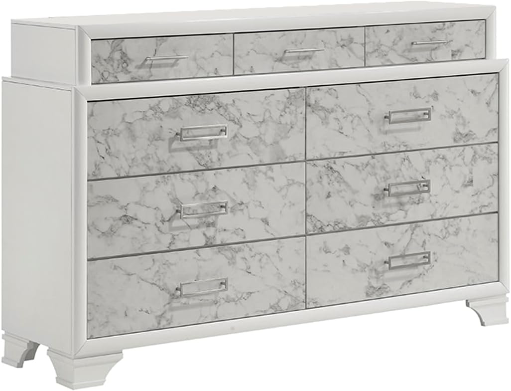 Soul Full 4PC Bedroom Set Made with Wood and Drawers in White BO16