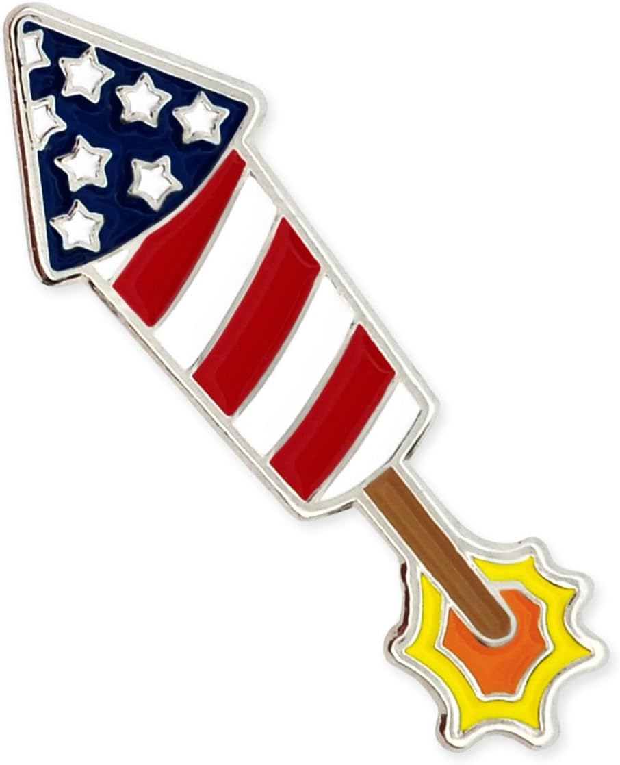 PinMart Patriotic 4th of July American Flag Enamel Lapel Pin Collection – USA Flag Pins Set for Hats, Backpacks, Jackets, Lanyards, Independence Day Holiday Gifts, Party Favors