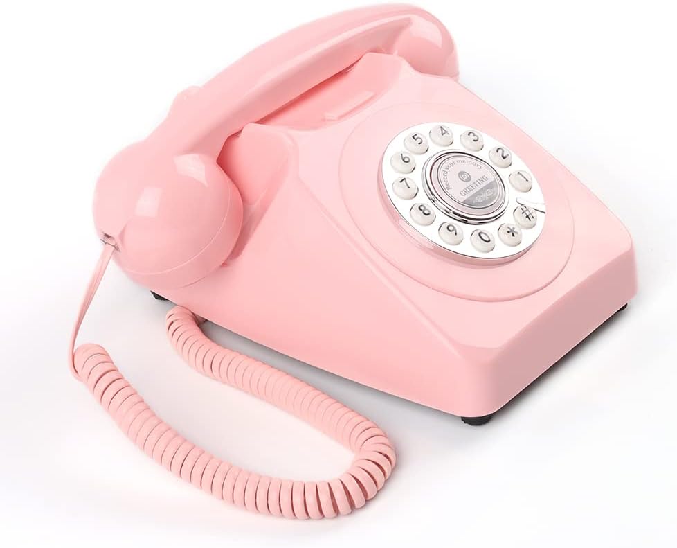 Audio GuestBook for Wedding Fashion with Free RGB LED Sign and Metal Photo Frame, Guest Book Telephone Record Customized Voice Message for Your Wedding Party (Pink)