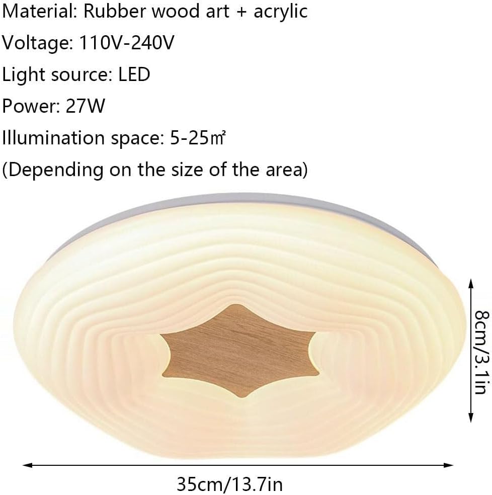3000K-6000K Dimming Ceiling Light Semi-recessed LED Lighting Ceiling Lamp Fashionable Flat Office Ceiling Light Fixture for Living Room Bedroom Dining Room Kitchen Study Room Corridor(35cm)