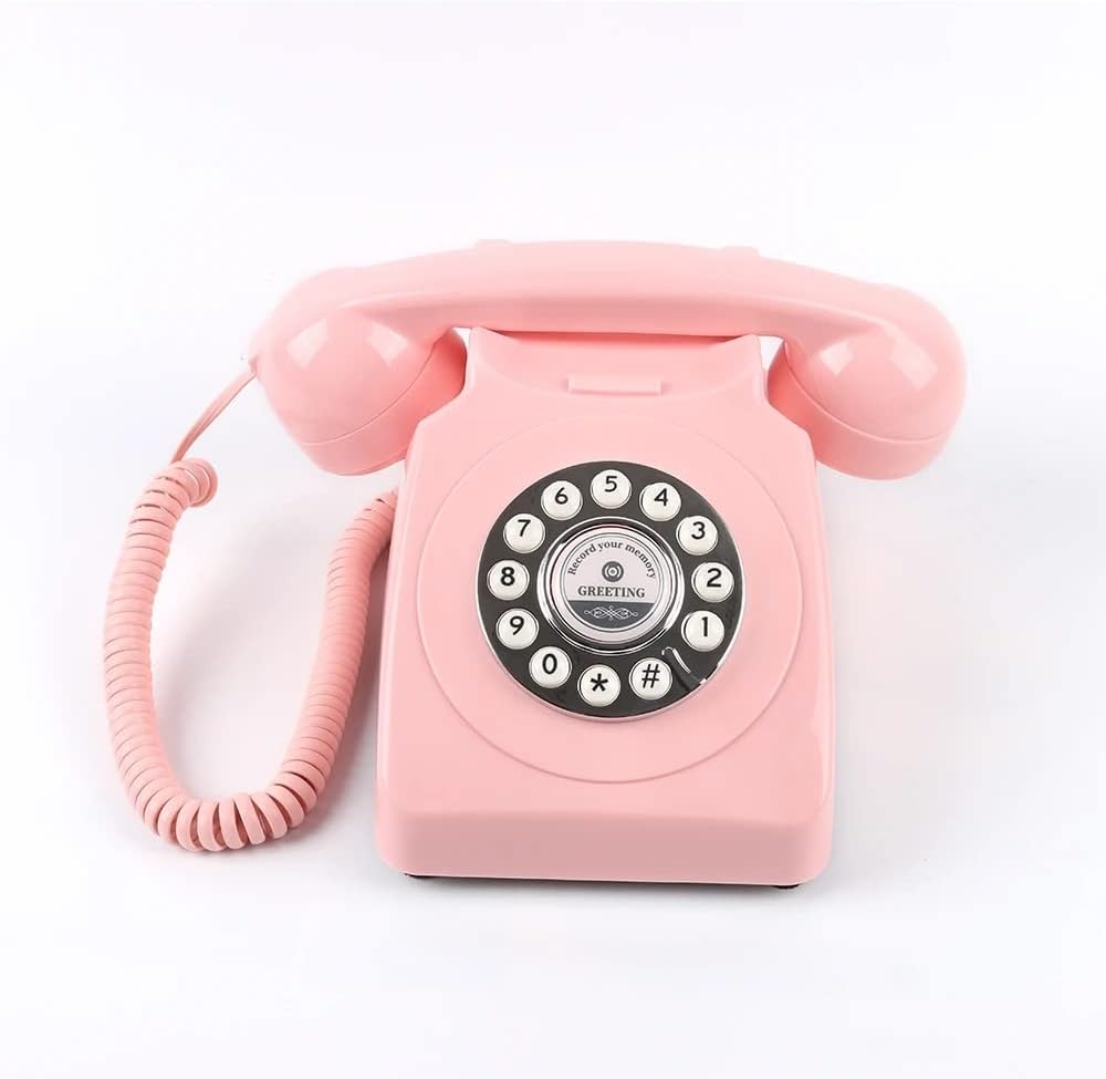 Audio GuestBook for Wedding Fashion with Free RGB LED Sign and Metal Photo Frame, Guest Book Telephone Record Customized Voice Message for Your Wedding Party (Pink)