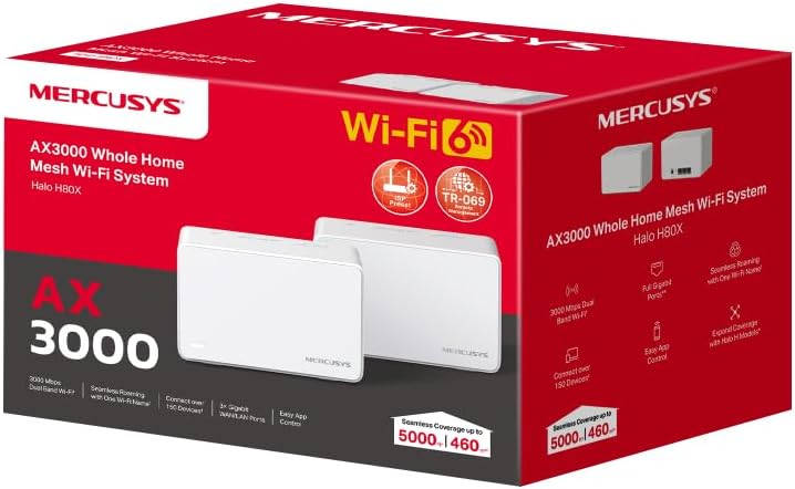 TP-LINK Halo H80X(2-pack) AX3000 Whole Home Mesh WiFi 6 System