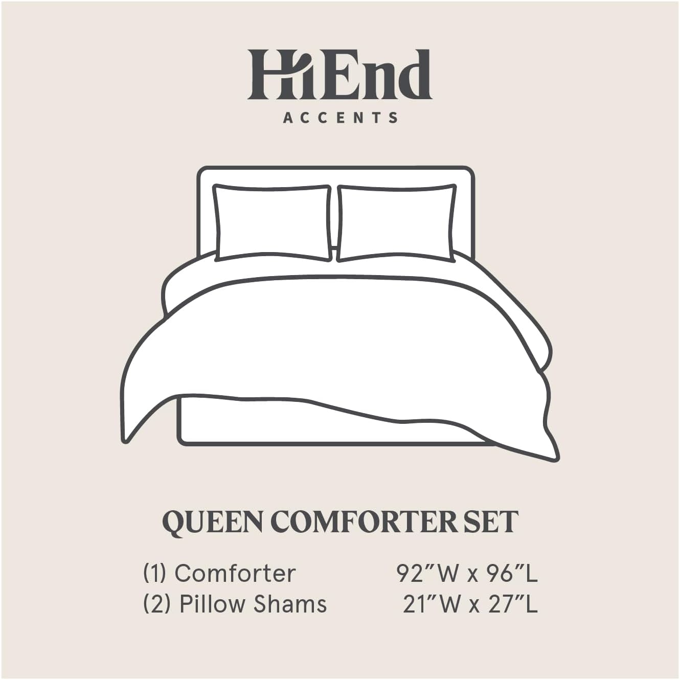 HiEnd Accents Pastoral Jacquard 3 Piece Comforter Set with Pillow Shams, Queen Size, Rose Metallic Tree Floral Abstract Pattern, Modern Style Luxury Bedding Set, 1 Comforter Cover, 2 Pillowcases