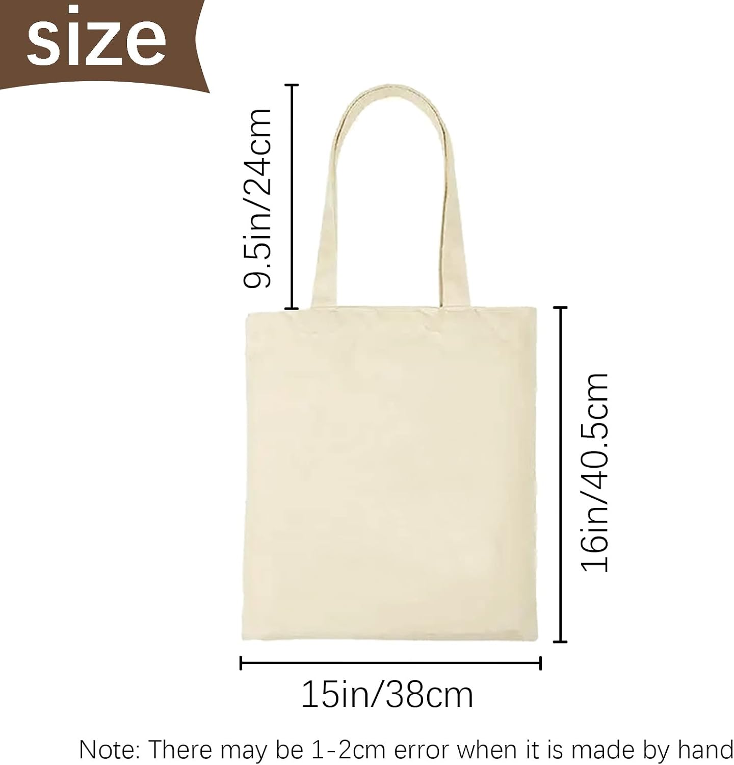 OKBA Sublimation Tote Bags, Canvas Bags Bulk Blank Tote Bags, Reusable Shopping Bags for Decorating DIY Crafting