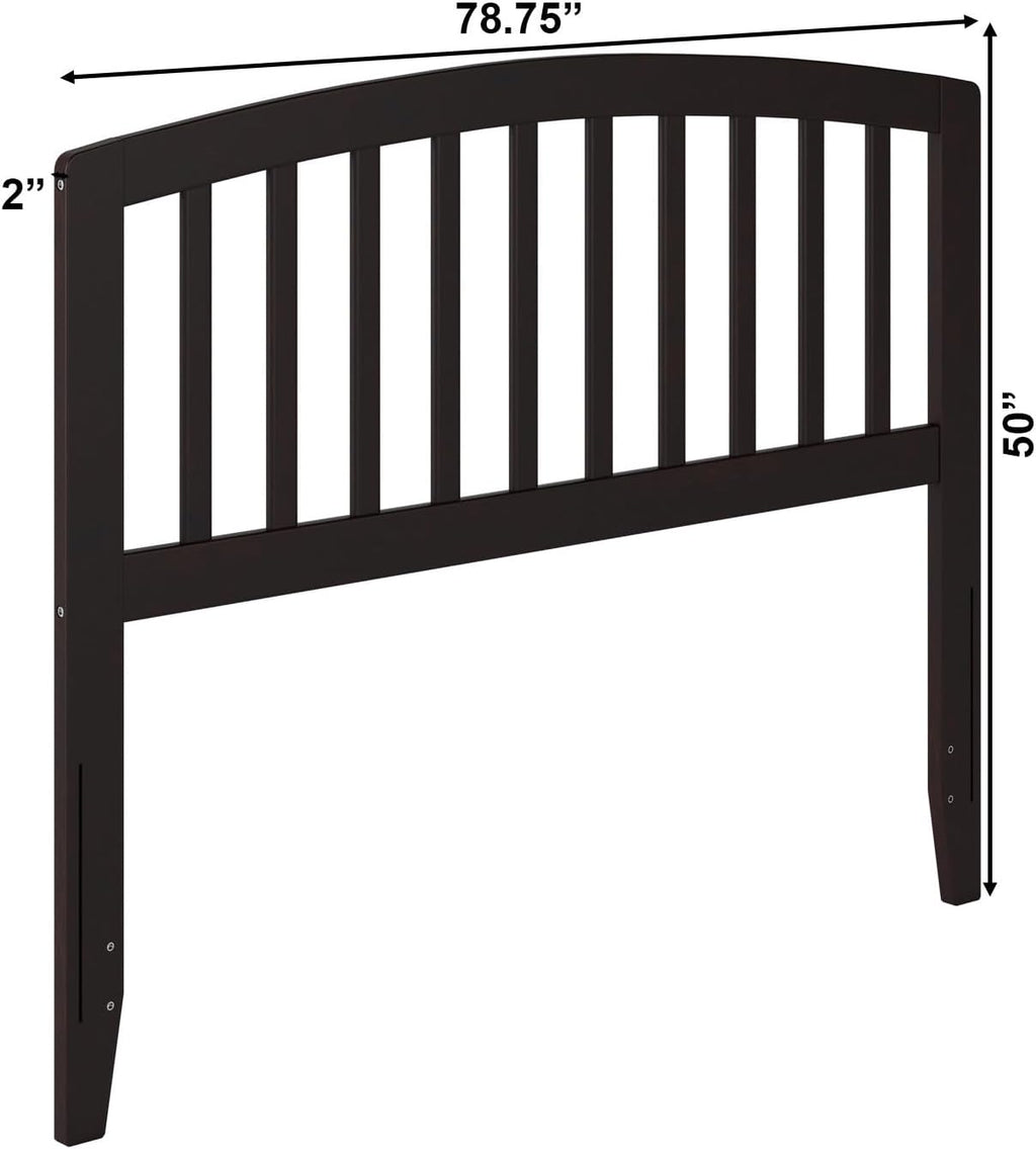AFI, Richmond Slatted Full Solid Wood Headboard, Espresso