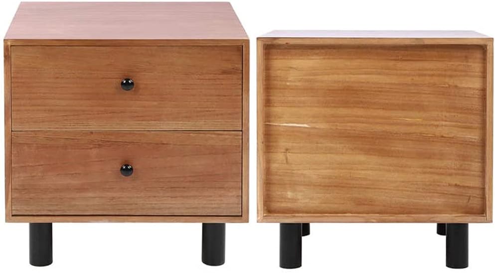 Nightstand 45x38x47cm Bedside Cabinet Table Night Stand Storage Nightstand with Two Drawers for Living Room Bedroom Full of Stars