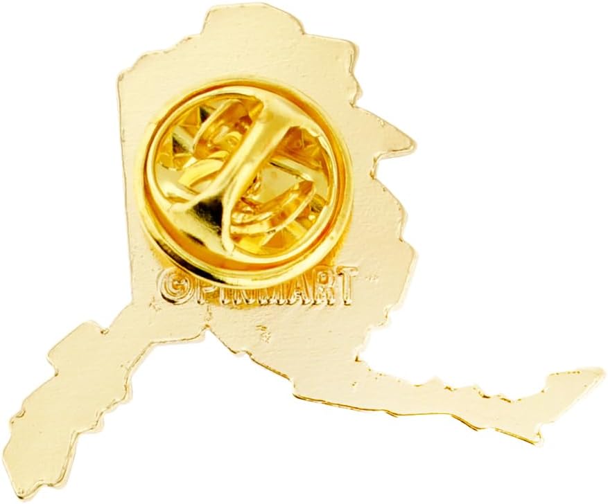PinMart State Shape Flag Lapel Pin