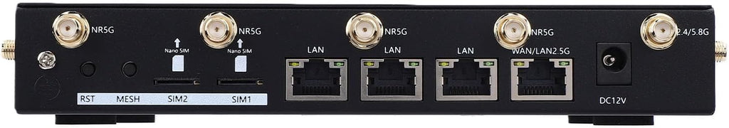 Yoidesu 5G Router Dual SIM 5G NR SA NSA with Chip 2. WAN and Gigabit LAN Ports, WiFi 6 CPE Router Dual Band Mesh Coverage for Home Office Streaming (US Plug)