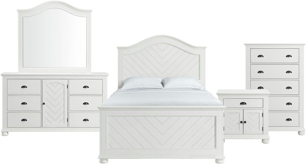 Picket House Furnishings Conaughey Full Panel 5PC Bedroom Set in White