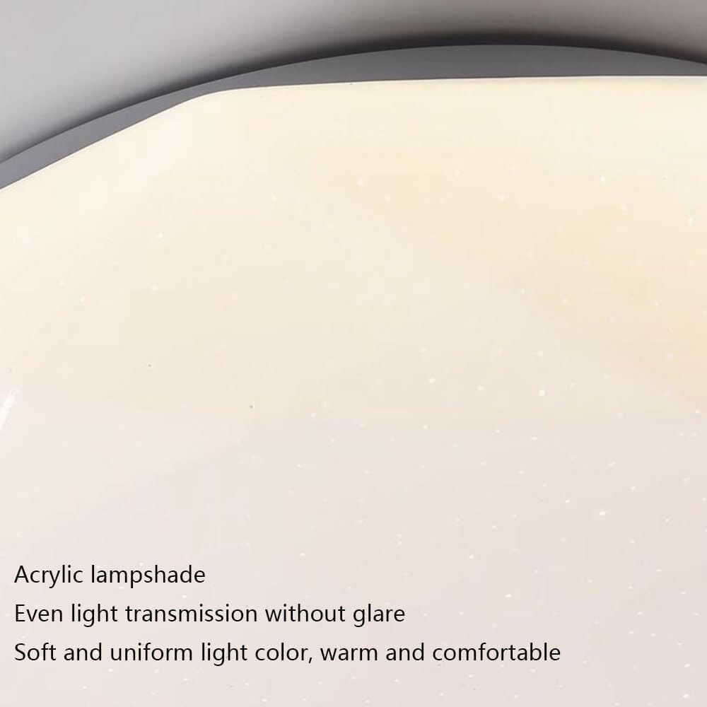 LED Round Ceiling Lamp Side Emitting Design Lighting Ceiling Light Three-Tone Light Flat Ceiling Light Fixture for Living Room Bedroom Dining Room Kitchen Study Room Corridor(40cm)