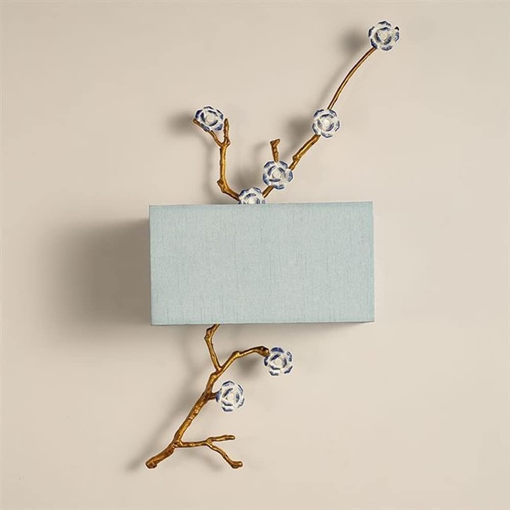 Chinese Style Fabric Wall Lamp Modern Lights Compatible with Home Wall Lighting(Warm White)(Nature White)