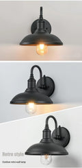 Outdoor Light Retro Induction Wall Lamp Community Villa Courtyard Gate Garden Door Exterior,Lighting Fixtures(Warm Light)