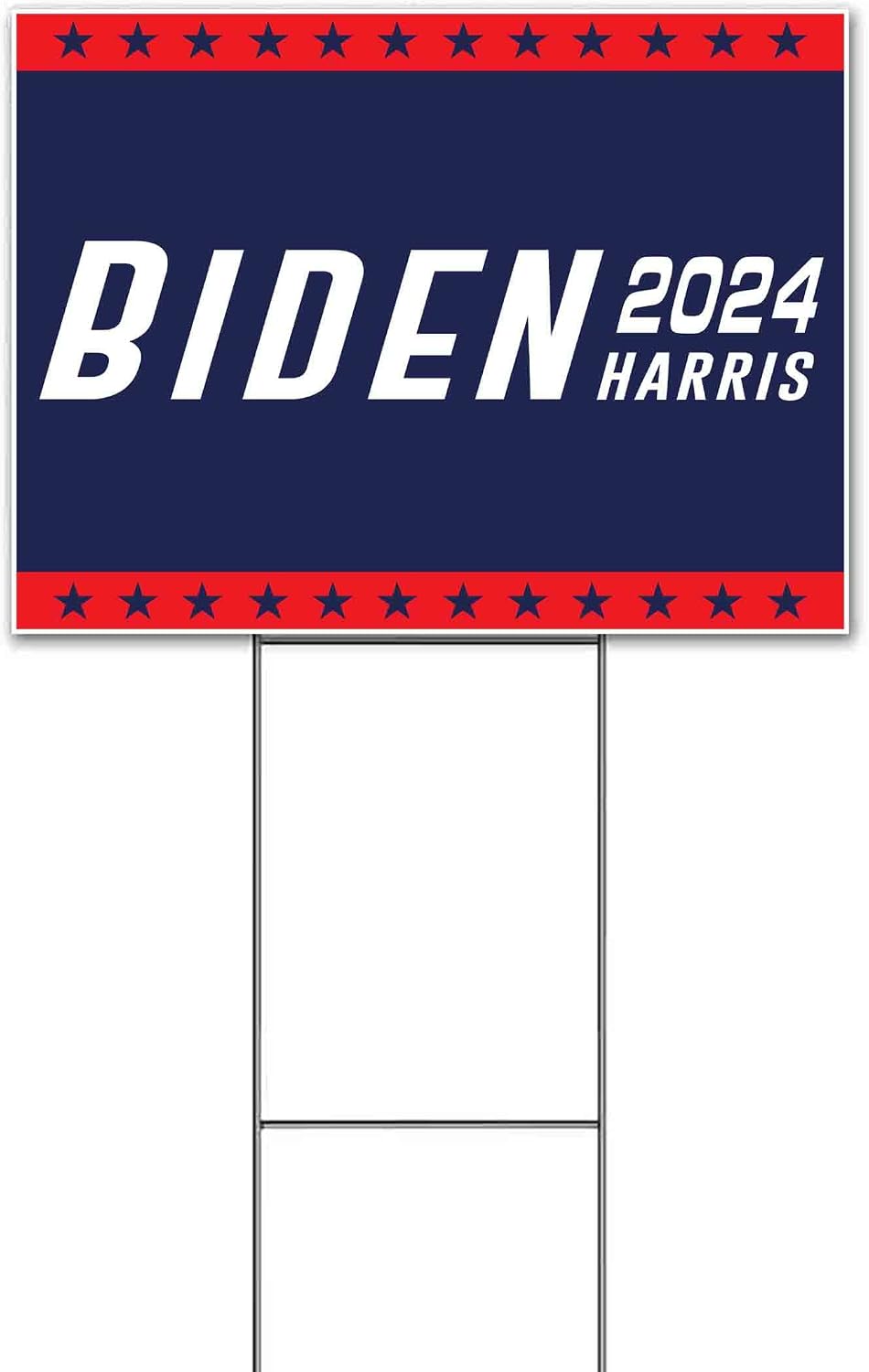 Biden Harris 2024 (18' x 24') Yard Sign, Quantity Discounts, Multi-Packs, Includes Metal Step Stake, Bandit, New, Advertising, USA | Election, Political, Democrat, Vote