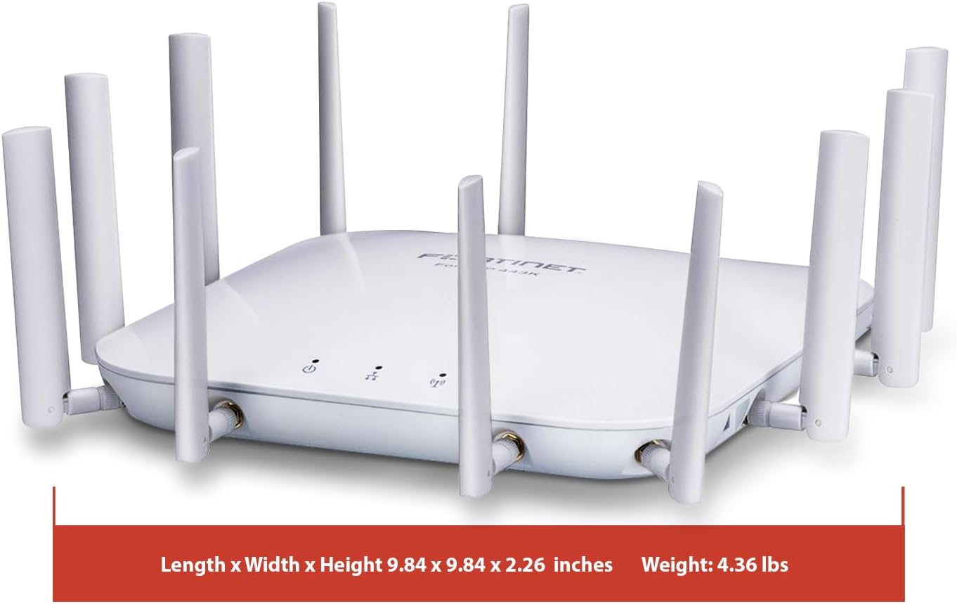Fortinet FortiAP 443K | 4x4 Wi-Fi 7 Wireless Access Point - Tri-Band, External Antennas, 2X 10G Ethernet Ports (FAP-443K-A)