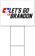 Let's Go Brandon (18' x 24') Yard Sign, Quantity Discounts, Multi-Packs, Includes Metal Step Stake, Bandit, Lawn Sign, Advertising, USA | Trump, Biden, Political, MAGA, Republican, Election