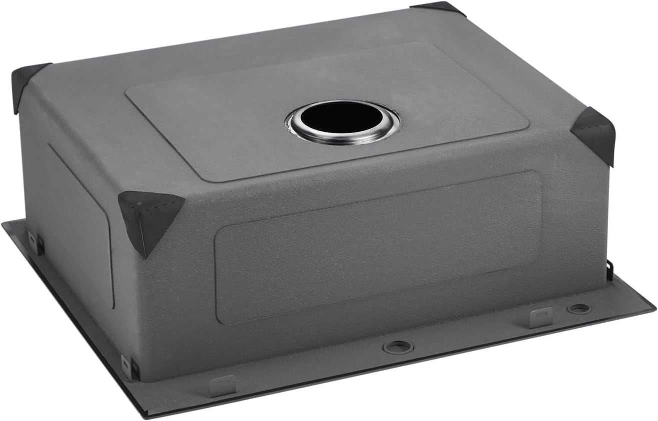 VEVOR 25' Recessed Kitchen Sink 9' Deep Top Mount Single Bowl Kitchen Sink 304 Stainless Steel Sink with Filter Basket Perfect for Home, RV, Laundry Room, Bar