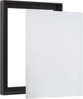 Combo Pack: Floater Frame + 24x40 inch Stretched Canvas for Painting, 1-3/8' Thick Frame + 3/4' Deep Stretched Canvas with 12 oz Primed 100% Cotton Canvas Fabric (Black, 24 x 40 inch)