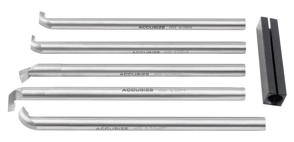 Accusize Industrial Tools 5/16'' 6 pcs Hss Internal Threading and Boring Tool Set, 2663-2002