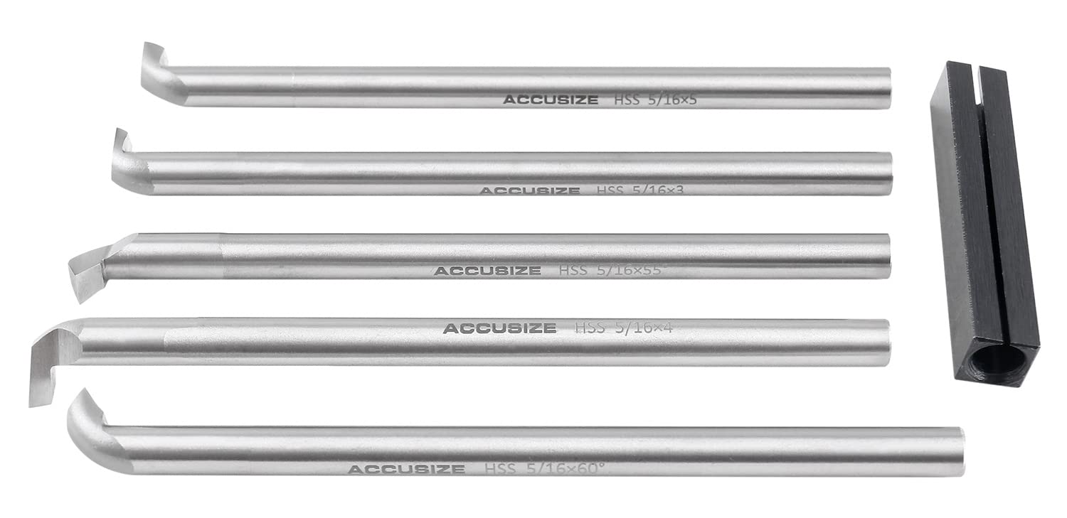 Accusize Industrial Tools 5/16'' 6 pcs Hss Internal Threading and Boring Tool Set, 2663-2002