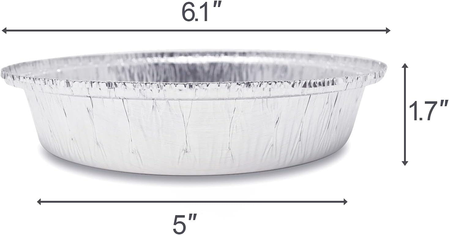 (360 Pack) Premium 6-Inch Round Foil Pans with Plastic Dome Lids l Heavy Duty l Disposable Aluminum Tin for Roasting, Baking, or Cooking