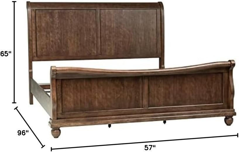 Liberty Furniture Industries Rustic Traditions Queen Sleigh Bed, Cherry